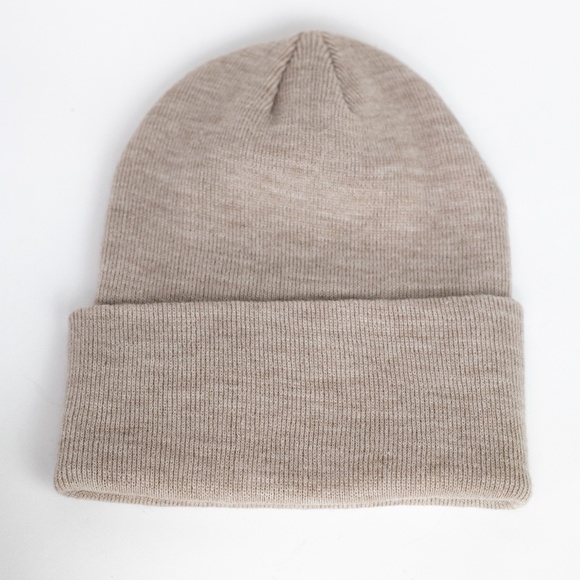 Calvin Klein Beige Knit Beanie Hat OS - Picture 2 of 3